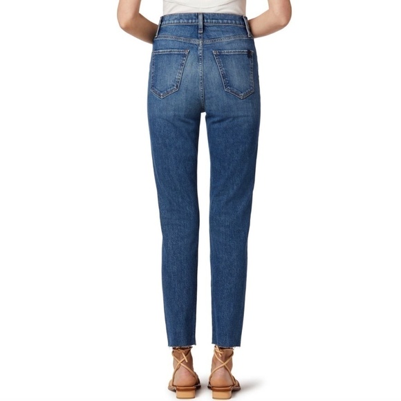 NWT  JOE'S JEANS The Raine Ripped High Waist Raw Hem Slim Straight- 24 - Picture 3 of 13